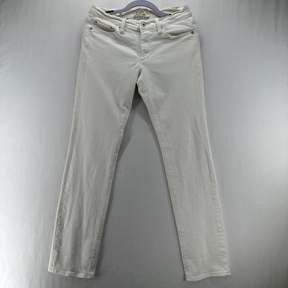 Lucky Brand Denim - Lucky Brand Handcrafted Sweet Straight Jeans 4/27 Mid-Rise Stretch Denim White